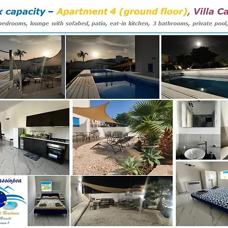 Pool Seaside Relais - Ville Ninfea, Marea, Rosa E Cassiopea Fontane Bianche Exterior photo